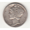 1944 - 10 Cents (Dime) Argento Dollaro Stati Uniti Mercury Dime BB+